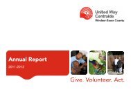 2011-2012 Annual Report - United Way / Centraide Windsor Essex ...