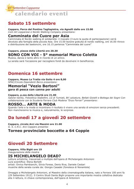 65° Settembre Copparese - Comune di Copparo