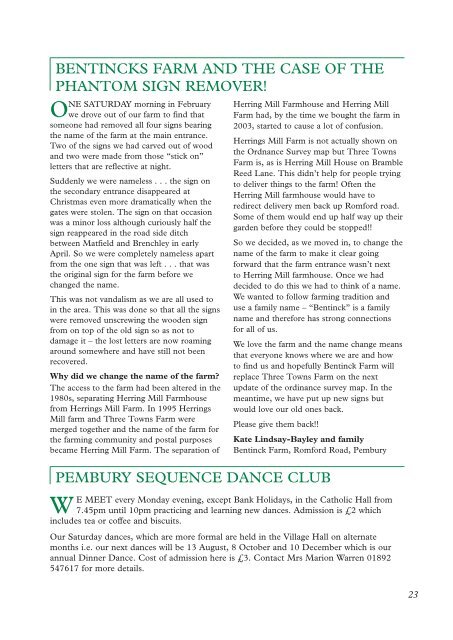 Issue 122 - the Pembury Village Website