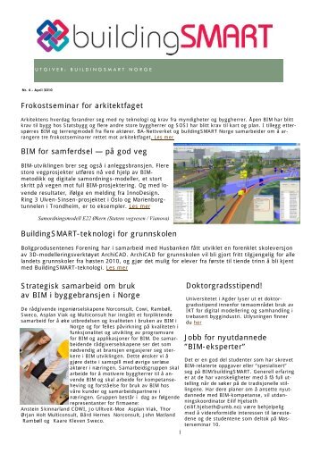 Frokostseminar for arkitektfaget BIM for samferdsel ... - buildingSMART