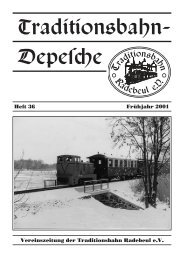 Tradition–bahn- Depes¡e - Traditionsbahn Radebeul eV