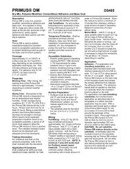 Primus DM Data Sheet - Continuous Insulation - Dryvit