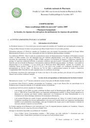 AcadÃ©mie nationale de Pharmacie FondÃ©e le 3 aoÃ»t 1803 sous le ...