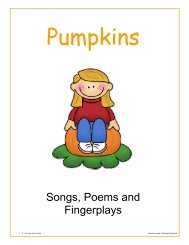 Songs, Poems and Fingerplays - 1 - 2 - 3 Learn Curriculum
