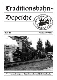 Tradition–bahn- Depes¡e - Traditionsbahn Radebeul eV