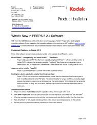 What's New in PREPS 5.2.x Software - Kodak