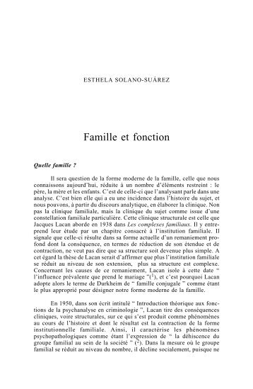 Famille et fonction - Courtil