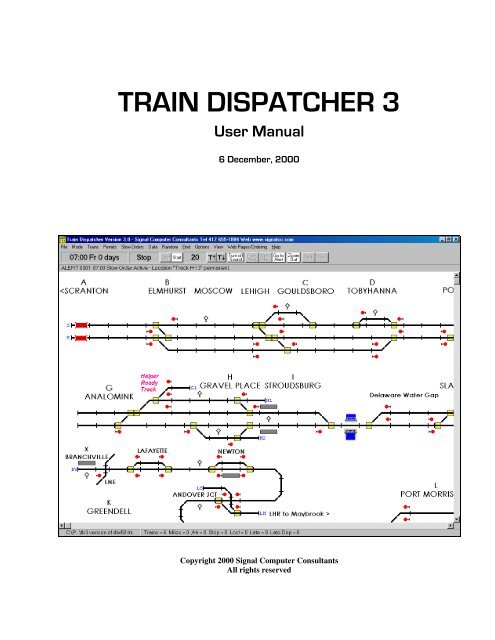 Train Dispatcher 3 Manual - Signal Computer Consultants