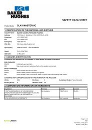 BJ Services MSDS - CLAYMASTER 5C - Santos