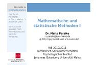 Der Quantilsrang - Methodenlehre und Statistik - Johannes ...
