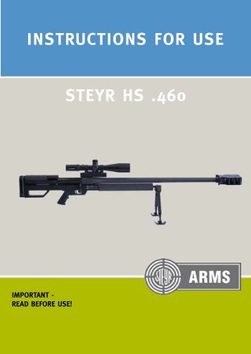 InstructIons for use steYr Hs .460 - Steyr Mannlicher