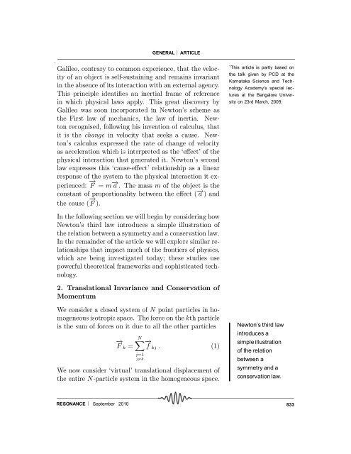 Symmetry Principles and Conservation Laws in Atomic and ...
