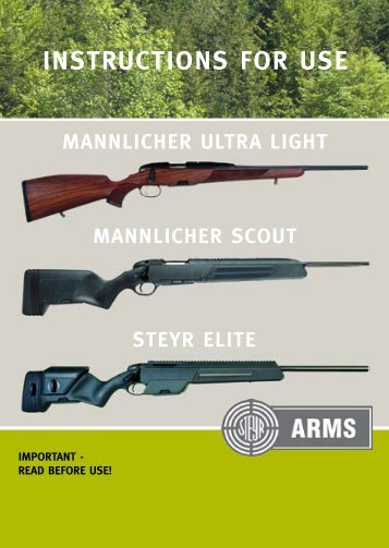 INSTRUCTIONS FOR USE - Steyr Mannlicher