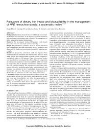 Relevance of dietary iron intake and bioavailability in the ...