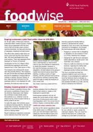 Foodwise Spring 2010 | Volume 20a - NSW Food Authority
