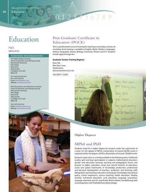 Postgraduate Prospectus 2011