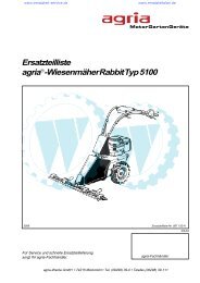 Ersatzteilliste agria -WiesenmÃƒÂ¤her Rabbit Typ 5100 - WÃƒÂ¶lfnitzer ...