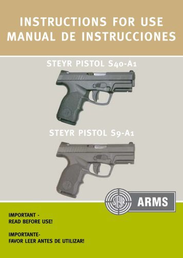 instructions for use manual de instrucciones - Steyr Mannlicher