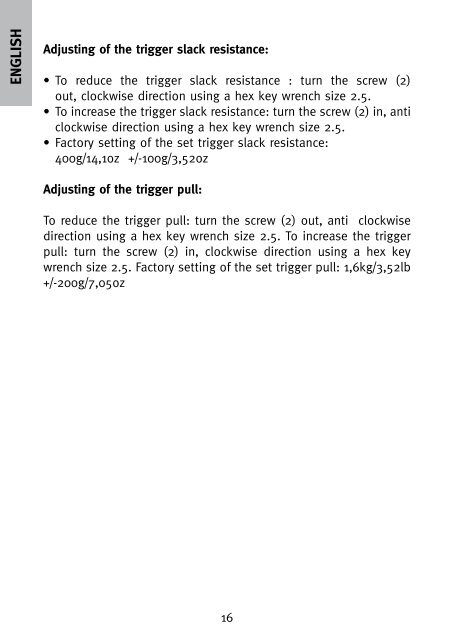 INSTRUCTIONS FOR USE BETRIEBSANLEITUNG - Steyr Mannlicher