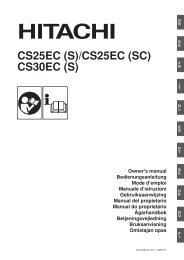 CS25EC (S)/CS25EC (SC) CS30EC (S) - Hitachi