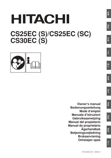 CS25EC (S)/CS25EC (SC) CS30EC (S) - Hitachi