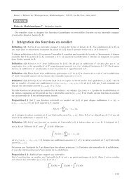 1 Intégration des fonctions en escalier - L.m.p.a