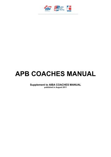 APB COACHES MANUAL - AIBA