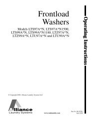 Frontload Washers Operating Instructions - UniMac