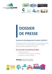 Dossier de presse DD 2013 - Bayeux Intercom