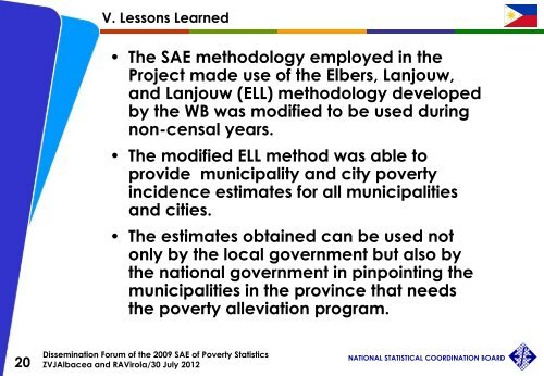 2009 City/Municipal Poverty Incidence of the Philippines ... - NSCB