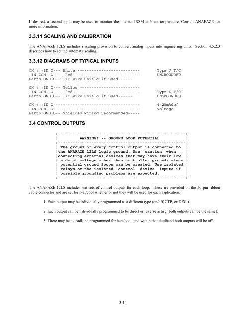 12LS Controller Installation and Operation Manual, Rev 3 ... - Watlow