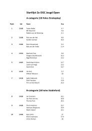 Startlijst 2e OGC Jeugd Open A-categorie (18 Holes Strokeplay)