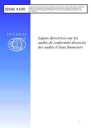 Lignes directrices sur les audits de conformitÃ© relatives aux ... - ISSAI