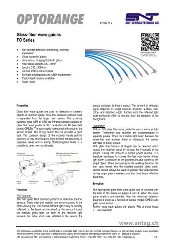 Data sheet - SNT Sensortechnik AG