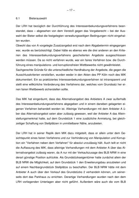 PrÃ¼fung der baulichen Erweiterung des PolizeiprÃ¤sidiums KÃ¶ln Kalk