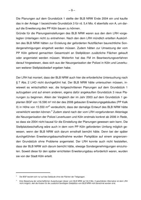 PrÃ¼fung der baulichen Erweiterung des PolizeiprÃ¤sidiums KÃ¶ln Kalk