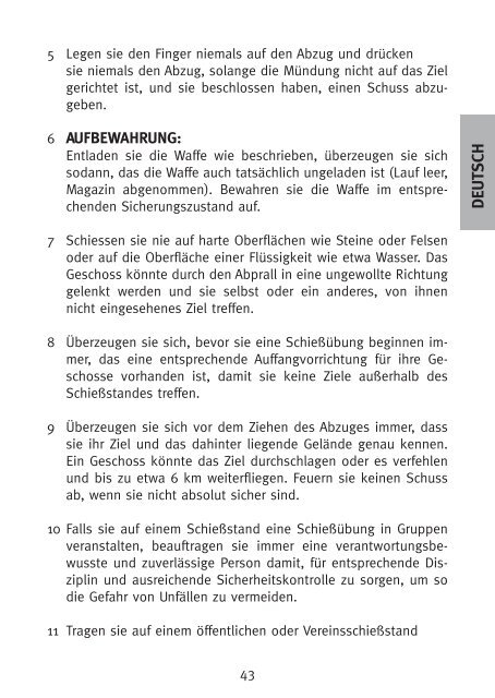 INSTRUCTIONS FOR USE BETRIEBSANLEITUNG - Steyr Mannlicher