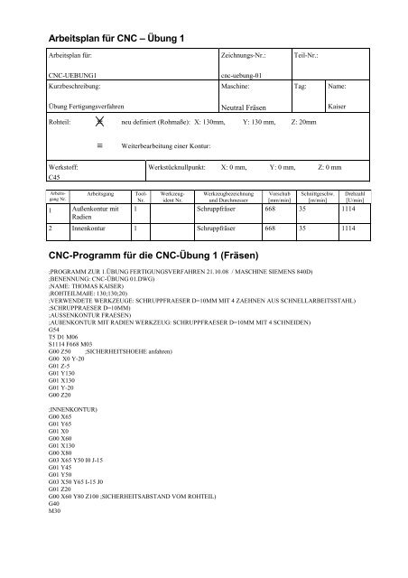 LÃƒÂ¶sung fÃƒÂ¼r die CNC Ã¢Â€Â“ ÃƒÂœbung 1 (FrÃƒÂ¤sen)