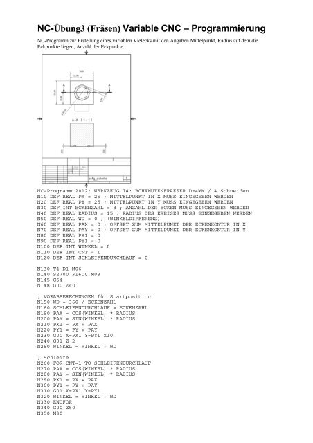 LÃƒÂ¶sung fÃƒÂ¼r die CNC Ã¢Â€Â“ ÃƒÂœbung 1 (FrÃƒÂ¤sen)