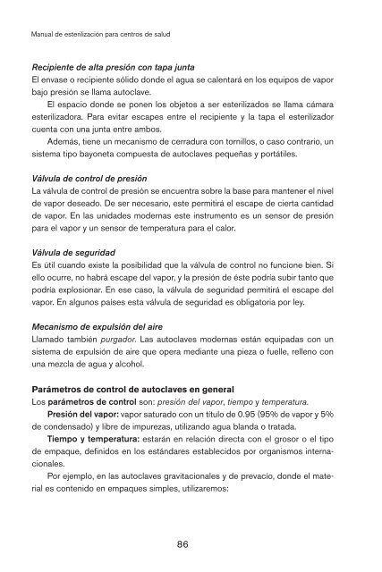 Manual de esterilizaciÃ³n para centros de salud. (2008) - PAHO/WHO