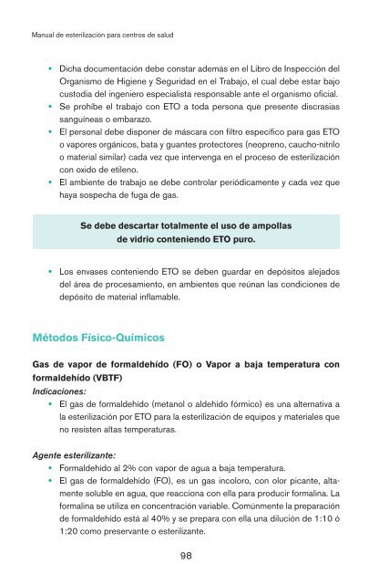 Manual de esterilizaciÃ³n para centros de salud. (2008) - PAHO/WHO