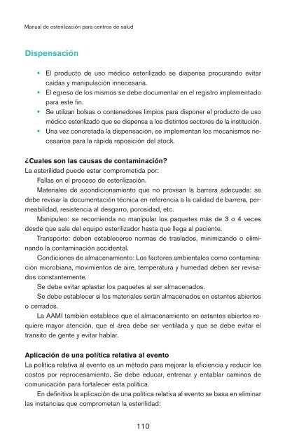 Manual de esterilizaciÃ³n para centros de salud. (2008) - PAHO/WHO