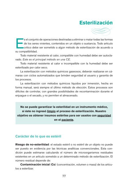 Manual de esterilizaciÃ³n para centros de salud. (2008) - PAHO/WHO