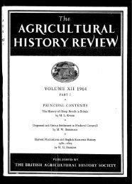VOLUME XII 1964 - British Agricultural History Society