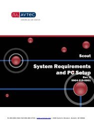 One decision to make when deploying a Scout system ... - Avtec Inc.