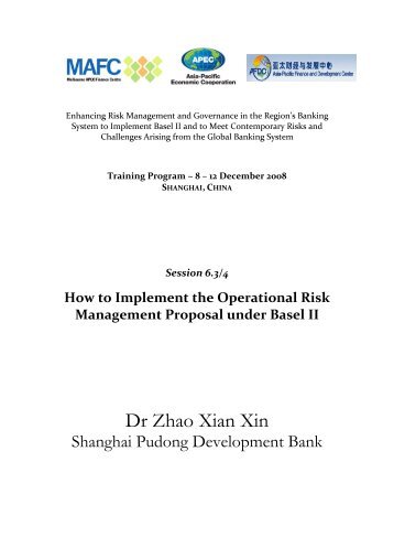 6.3 How to Implement the Operational Risk Management Proposal ...