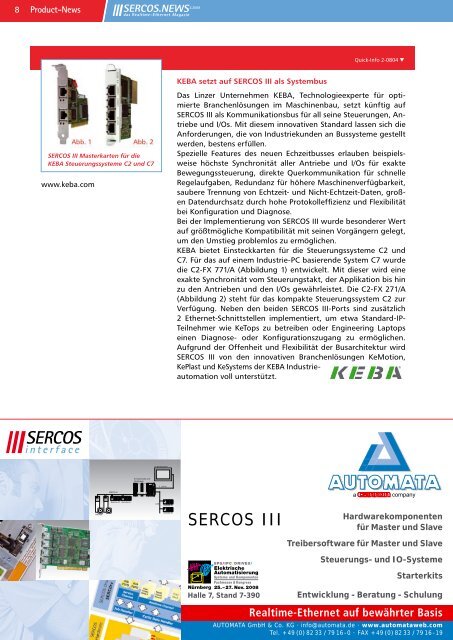 Automatisieren mit SERCOS III
