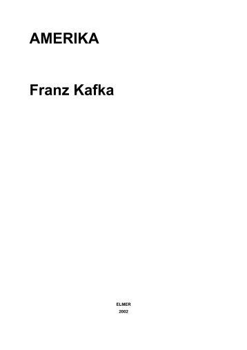 AMERIKA Franz Kafka