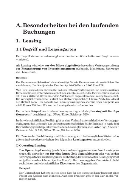 A Besonderheiten Bei Den Laufenden Buchungen