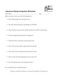 Immigration Worksheet - EDSITEment